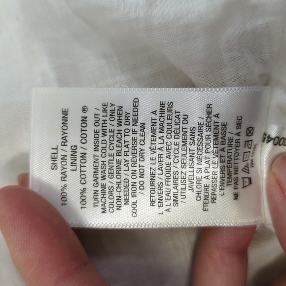 Express Striped Off Shoulder Tie Front Dress Pink White XS button preppy summer - Picture 9 of 10